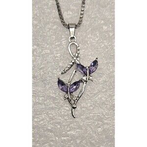 Necklace Butterfly Pendant 20 Inch J147